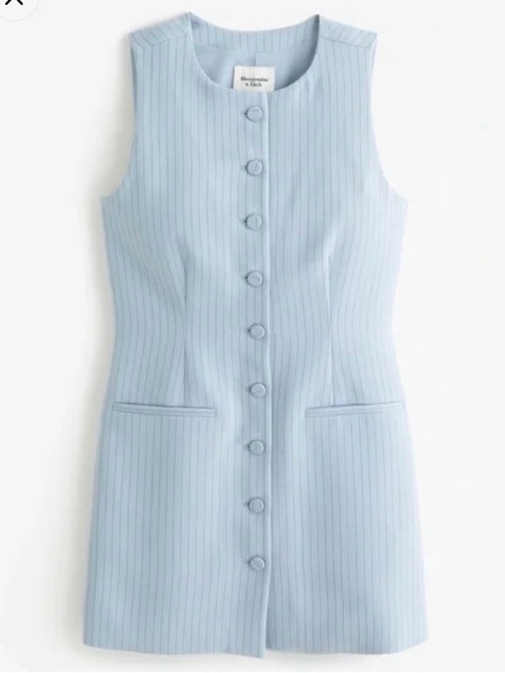Abercrombie & Fitch Dress The A&F Mara High-Neck Vest Mini Blue Sz XL NWT New